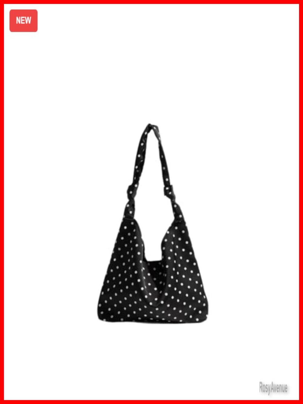 Canvas Tote Bag Polka Dot Hobo Shoulder Purse Spacious Commuter